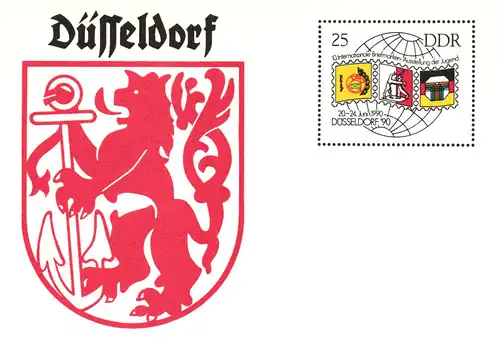 Pk Briefmarkenausstellung der Jugend in Düsseldorf  MiNr. P 106