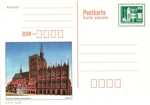 Bildpostkarte WSt. Bauwerke  MiNr. P 92