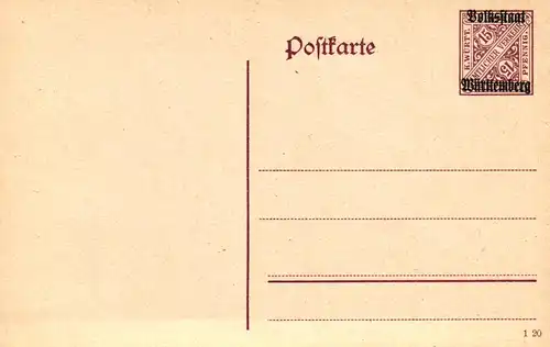 Dienstpostkarte 15 Pf  lillabraun  (1 20) MiNr. DP 52 