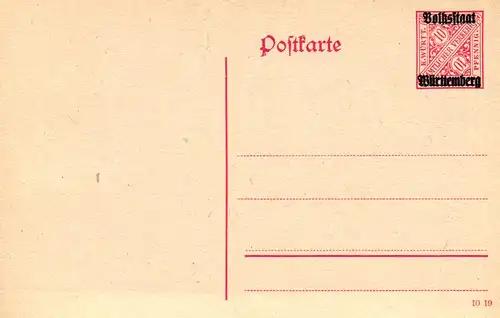 Dienstpostkarte 10 Pf  rosa  (10 19) MiNr. DP 49 