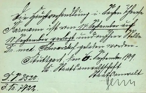 Dienstpostkarte 3 Pf  braun auf 2 Pf grau  (14 87) MiNr. DP 40 
