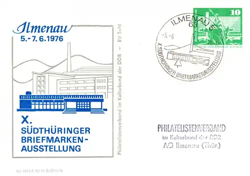 Ilmenau  PP 16 A (15-76)  X. Südthüringer Briefmarkenausstellung in Ilmenau   SSt.
