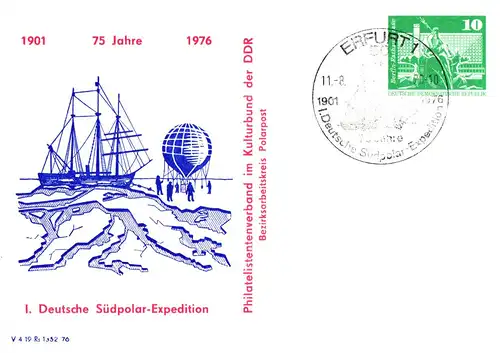 Erfurt  PP 16 A (23-76)  Vor 75 Jahren - Erste Deutsche Südpolar - Expedition  