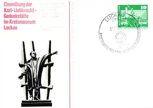 Luckau  PP 16 A (11-78)  Einweihung der Karl-Liebknecht-Gedenkstätte in Luckau SSt.