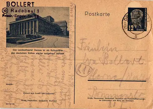 Dresden - Herne GA P 47 / 06 -  Dessau - Landestheater