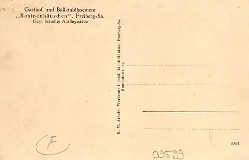 Ak Freiberg / Sa "Rosinenhäuschen" Gasthof und Balletablissement 