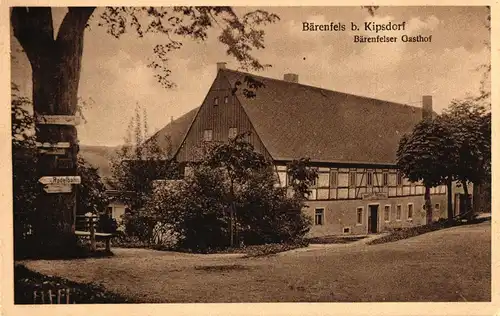 Ak Bärenfels bei Kipsdorf Bärenfelser Gasthof