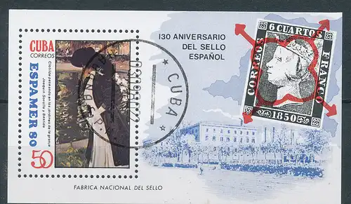 Cuba MiNr. Block 63  1980 Intern. Briefmarkenausstellung "Espamer ´80"      