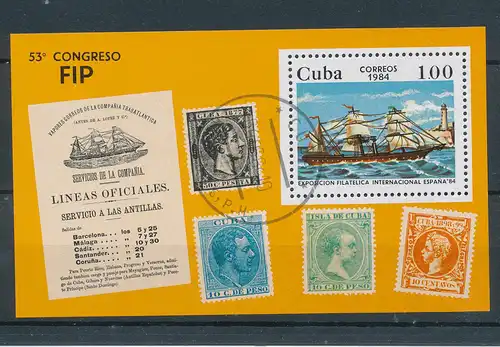 Cuba MiNr. Block 82  Cuba 1984 Intern. Briefmarkenausstellung "ESPANA ´84
