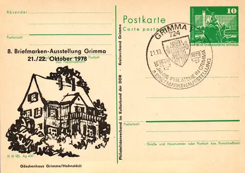 Grimma Götschenhaus in Grimma/Hohnstädt,  P 79 / 21b -78 SSt 