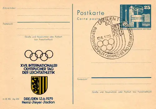 Dresden XVII. Internationaler Olympische Tag,  P 80 / 8 -79 