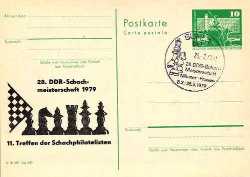 Suhl 28. DDR - Schachmeisterschaft,  P 79 / 2 - 79 SSt