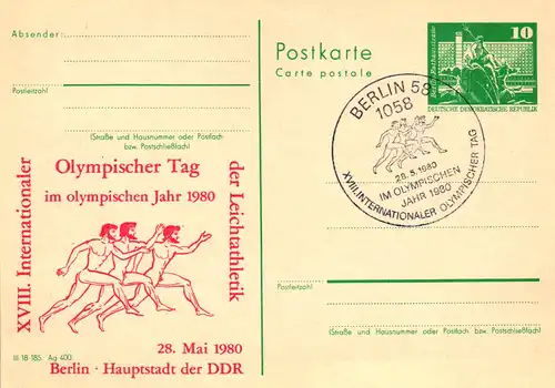 Berlin XVIII. Internationaler Olympischer Tag,  P 79 / 10 - 80