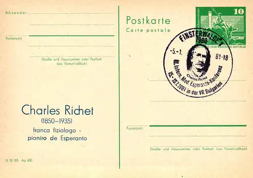 Finsterwalde Chales Richet,  P 79 / 1 - 81 SSt