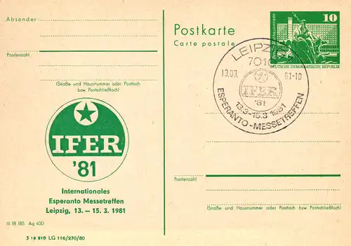 Leipzig Internationales Esperanto Messetreffen ,  P 79 / 6 - 81 SSt