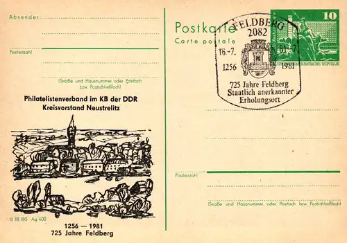 Feldberg 725 Jahre,  P 79 / 32 - 81 SSt