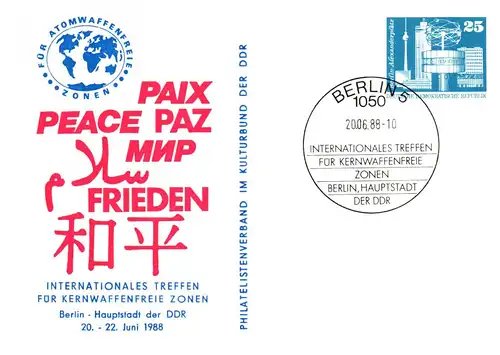 Berlin Internationales Treffen für kernwaffenfreie Zonen,  PP 17 / 1 - 88 