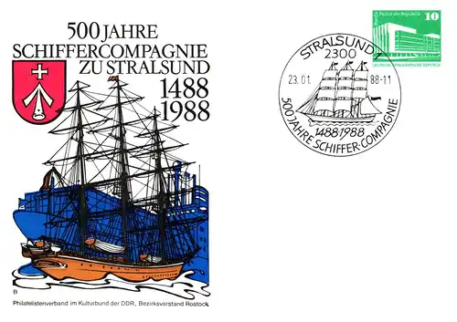 Stralsund 500 Jahre Schiffercompagnie,  PP 18 / 1 - 88 