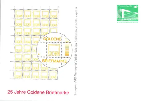Berlin 25 Jahre Goldene Briefmarke,  PP 18 / 2a - 88 