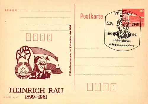 Wildau 100. Geburtstag Heinrich Rau,  P 86 / 19a - 89