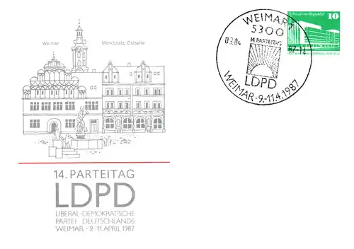 Weimar 14. Parteitag der LDPD,  PP 18 / 3 - 87