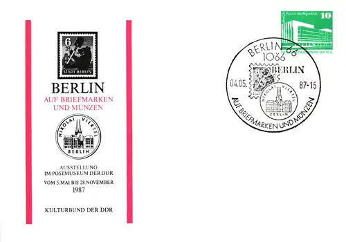 Berlin Briefmarken- und Münzausstellung im Postmuseum Berlin,  PP 18 / 5 - 87