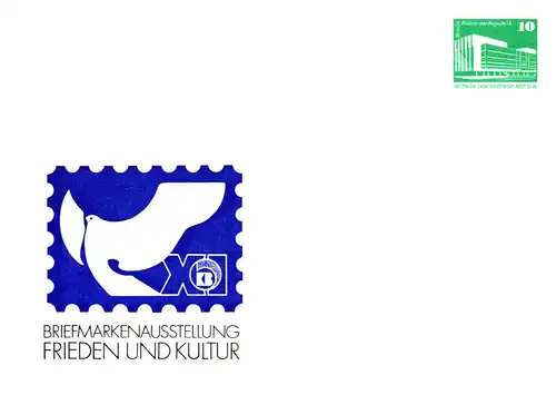 Karl-Marx-Stadt Briefmarkenausstellung Frieden und Kultur,  PP 18 / 9 - 87