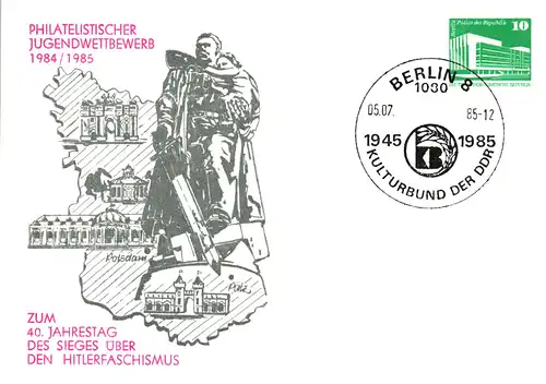 Berlin Philatelistischer Jugendwettbewerb , PP 18 A / 6 - 85  