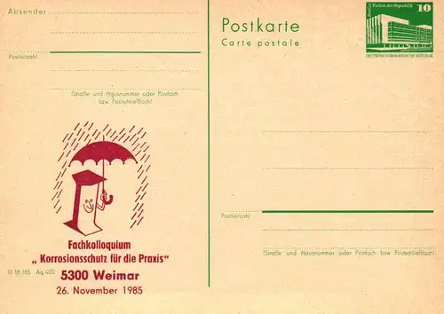 Weimar Fachkolloquium Korrosionsschutz,  P 84 A / 34 - 85 