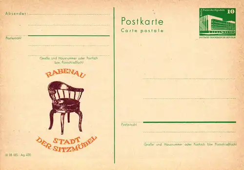 Rabenau Stadt der Sitzmöbel,  P 84 A / 13 - 85