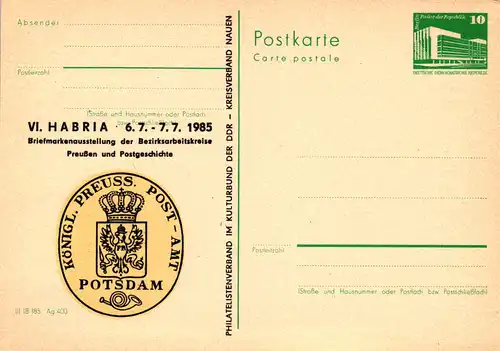 Falkensee VI. HABRIA,  P 84 A / 20a - 85