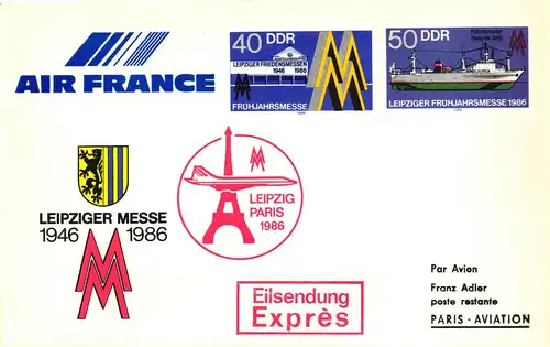Leipzig  Flüge Paris - Leipzig zur Frühjahrsmesse, U 4 / 1 - 86