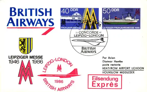 Leipzig  Flüge London - Leipzig zur Frühjahrsmesse, U 4 / 3 - 86