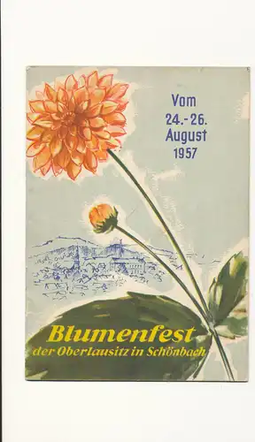 Schönbach Oberlausitz, Programmheft von 1957 -  Blumenfest der Oberlausitz in Schönbach