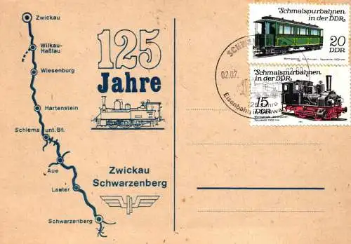 Schwarzenberg - Zwickau, 125 Jahre Eisenbahn in Schwarzenberg SSt