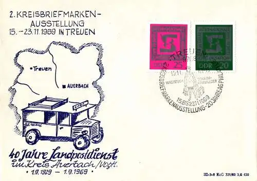 Treuen 2. Kreisbriefmarken-Ausstellung 1969 SSt