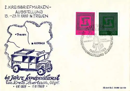 Treuen 2. Kreisbriefmarken-Ausstellung 1969 SSt
