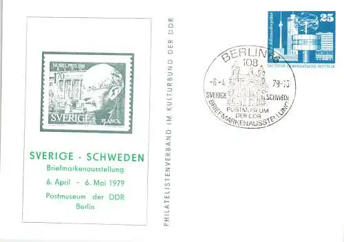 Berlin Briefmarkenausstellung Schweden im Postmuseum SSt.  -  PP 17 / 2 - 79