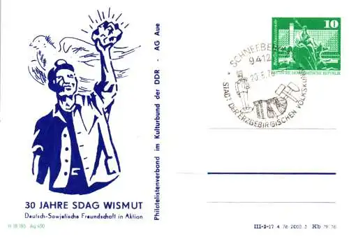 Schneeberg  30 Jahre SDAG Wismut   PP 16 A / 13 - 76