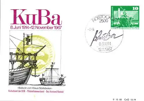 Rostock Ballade von Klaus Störtebeker von Kurt Bartel  SSt.  PP 16 A / 8 - 79