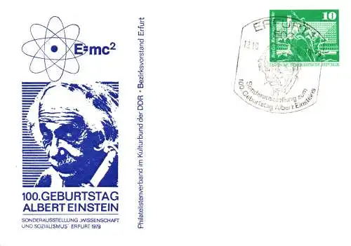 Erfurt 100. Geburtstag von Albert Einstein  SSt. PP 16 A / 16b - 79
