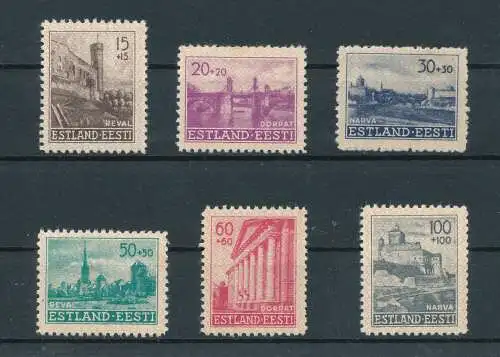 Briefmarken Estland (Dt.Bes.2.WK.) 1941 Mi 4-9 