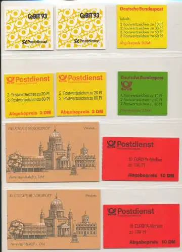 Briefmarken Markenheftchen Bund Postfrisch 17 Stück