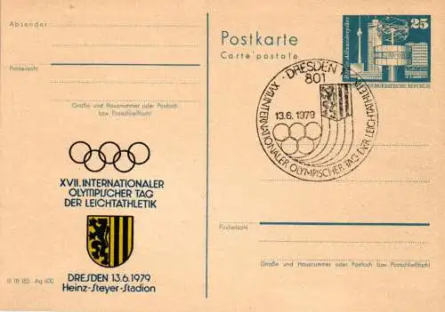 Dresden XVII. Internationaler Olympische Tag der Leichtathletik  SSt -> P 80 Teil A / 8 - 79