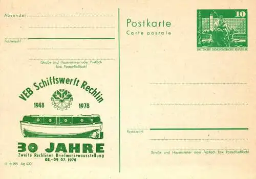 Rechlin 30 Jahre VEB Schiffswerft  SSt -> P 79 Teil A / 16a - 78