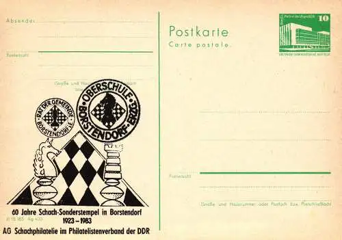 Borstendorf, 60 Jahre Schach  P 84 Teil A / 18 - 83