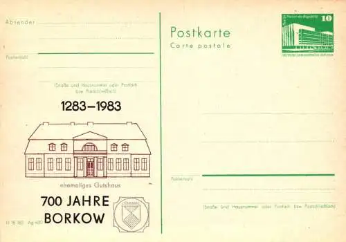 Borkow, 700 Jahre  P 84 Teil A / 24 - 83   