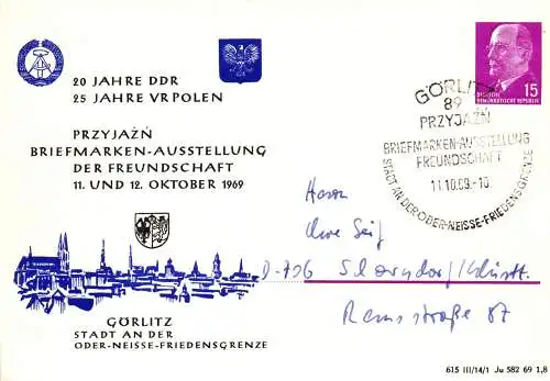 Görlitz  Briefmarkenausstellung -> SSt.  PP 10 / 4a - 69
