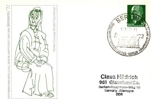Berlin Briefmarkenausstellung interartes '72 Berlin SSt. PP 09 / 1a-72 