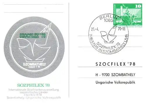 Berlin, Sozphilex 1978 SSt. P 83 / 1a - 78 